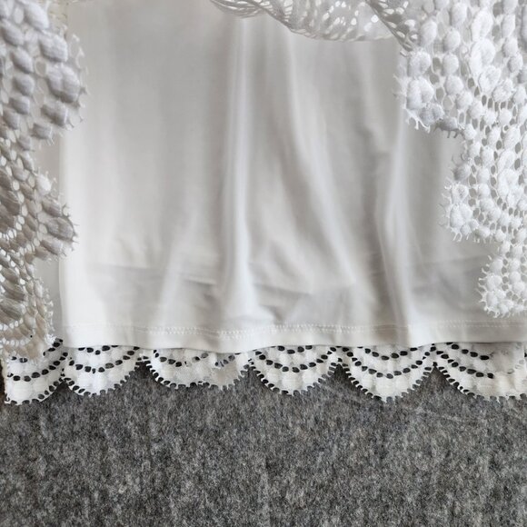 Lilly Pulitzer Parigi Skort Romper Resort White Scalloped Lace Mini Dress M NWT - Picture 7 of 12